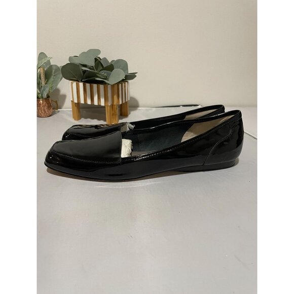 Array Women's Genuine Leather Black Patent Loafers Comfortable Slip-On Size 12M - Picture 10 of 13